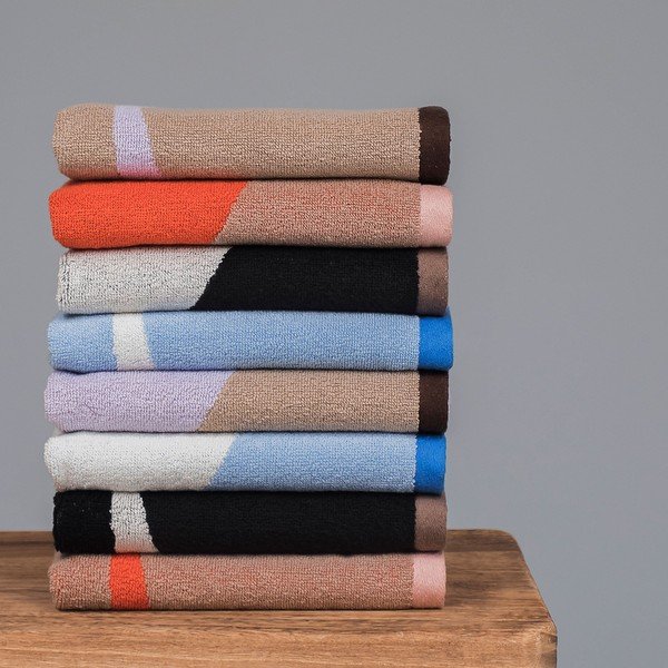 Черно-бяла кърпа от органичен памук 70x133 cm Nova Arte - Mette Ditmer Denmark-image-1