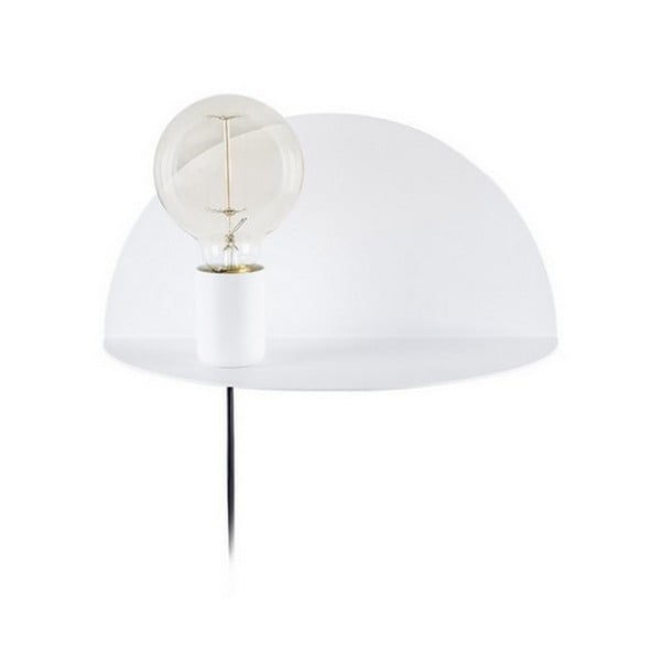 Бяла стенна лампа с рафт, дължина 15 cm Shelfie - Homemania Decor