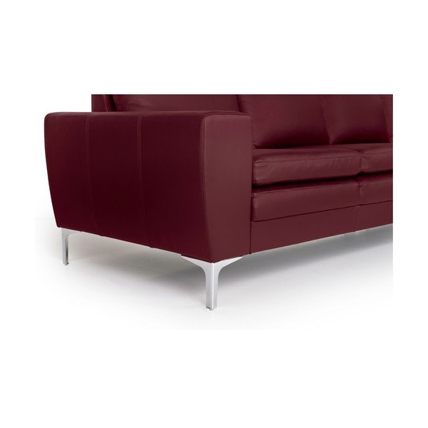 Червен кожен диван Twigo, 227 cm - Scandic-image-4