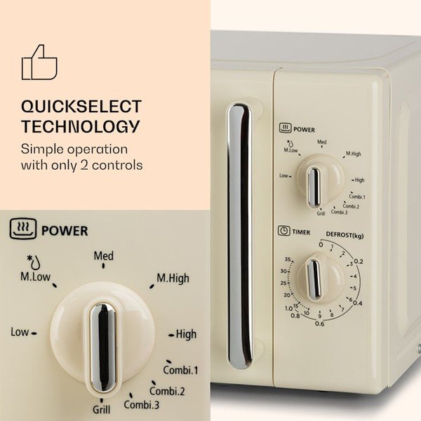 Бежова микровълнова фурна Caroline - Klarstein-image-2