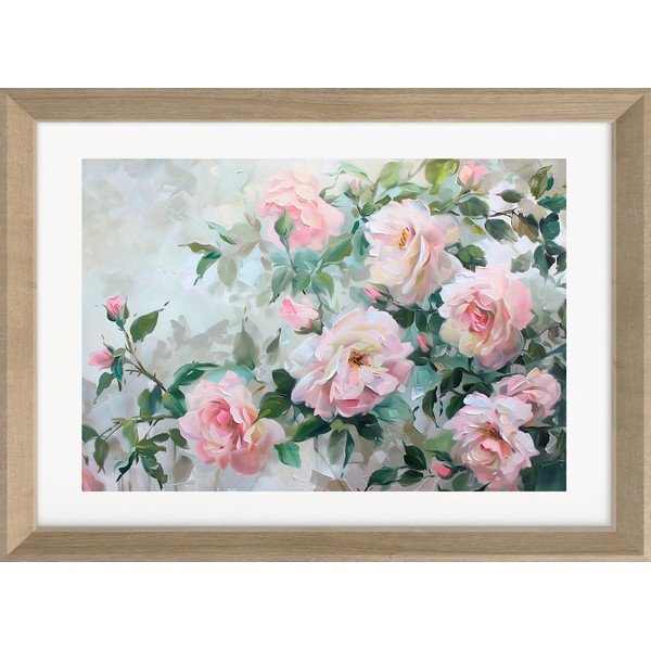 Печатна картина с включена рамка 75x56 cm Blooming Roses – Styler
