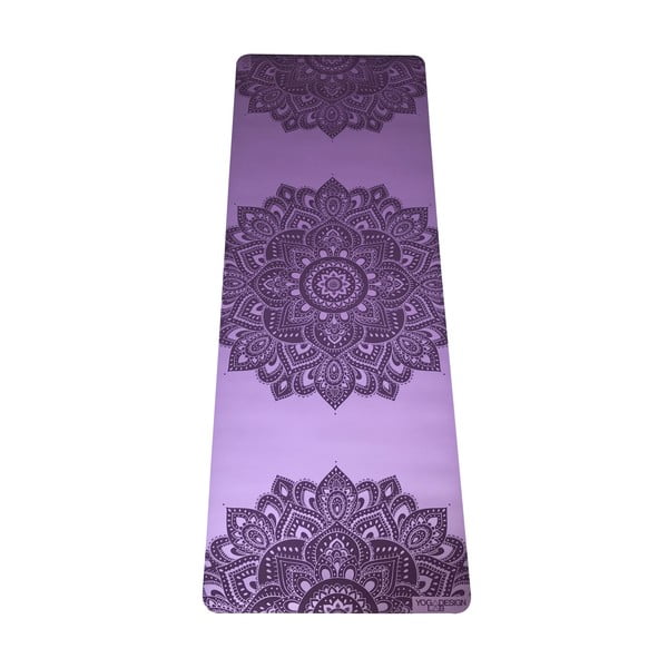 Fialová podložka na jógu Yoga Design Lab Mandala Lavender, 5 mm