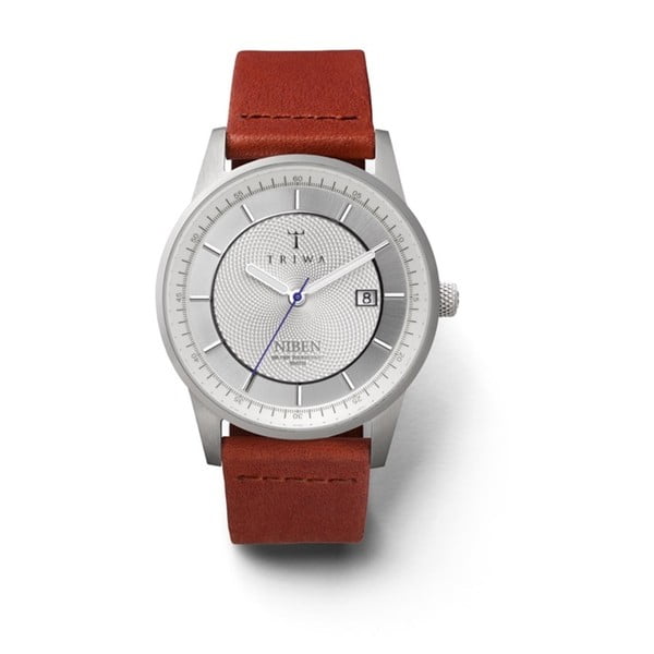 Unisex hodinky s hnědým koženým řemínkem Triwa Stirling Niben