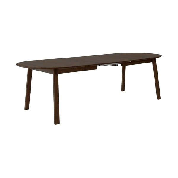 Кафява сгъваема трапезна маса от масивен дъб 100x220 cm Amalfi – Hammel Furniture-image-4