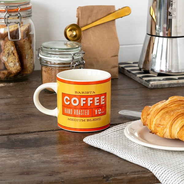 Червена/кремава керамична чаша 350 ml Barista – Rex London-image-1