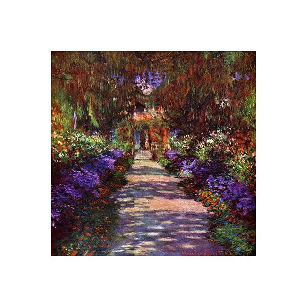 Obraz Claude Monet - Path in Monets Garden, 60x60 cm