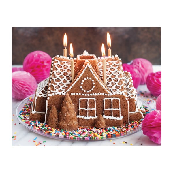 Сребърна форма за торта , 2,1 л Gingerbread House - Nordic Ware-image-4