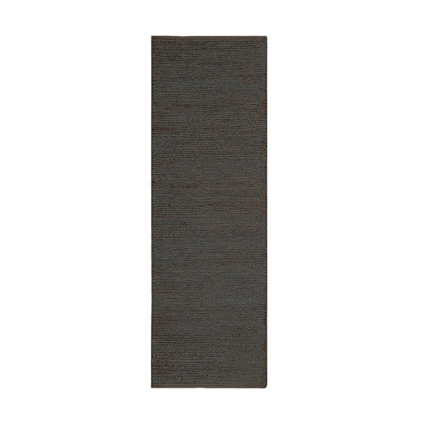 Тъмносива ръчно изработена ютена пътека 66x200 cm Soumak – Asiatic Carpets