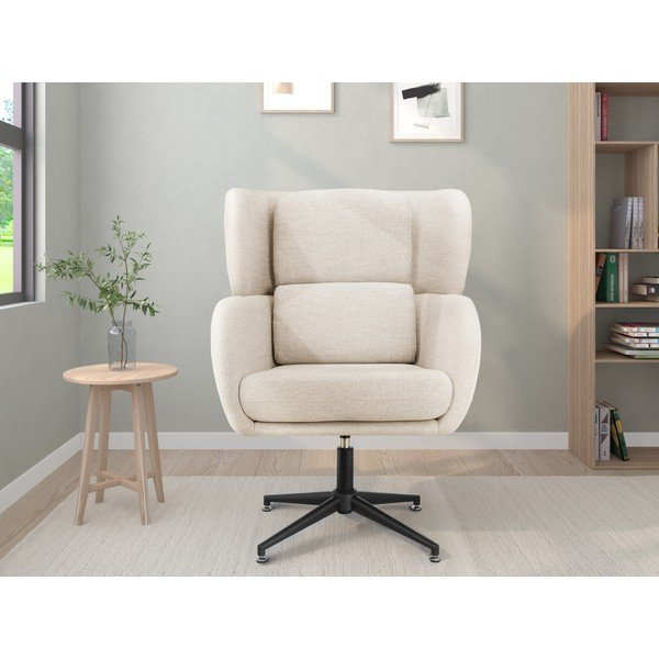 Бяло кадифено кресло Vanessa – Støraa-image-2