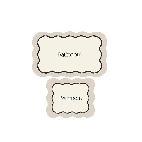 Кремави килими за баня в комплект 2 бр. 60x100 cm Bounde – Foutastic