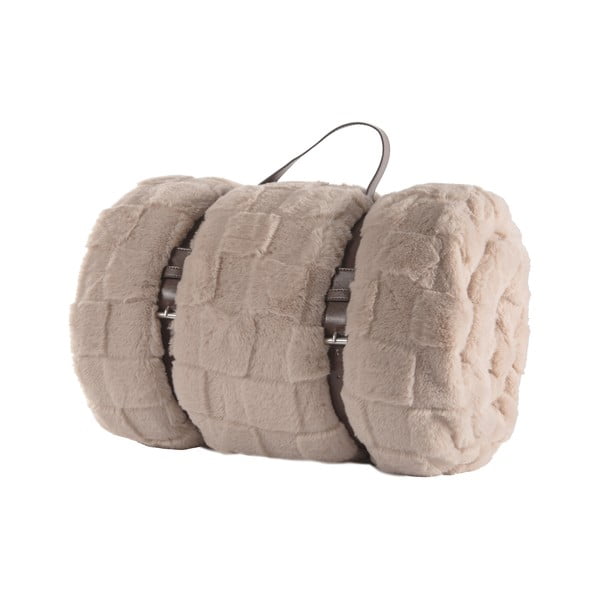 Бежово одеяло от микроплюш 150x200 cm Rava – Tiseco Home Studio-image-4