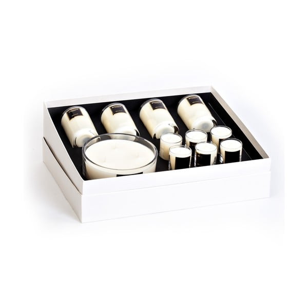 Подаръчен комплект от 11 свещи с аромат на ванилия и боб тонка Romance, 30 часа горене - Bahoma London