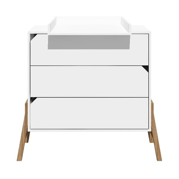 Бял скрин с 3 чекмеджета Lotta - BELLAMY-image-2