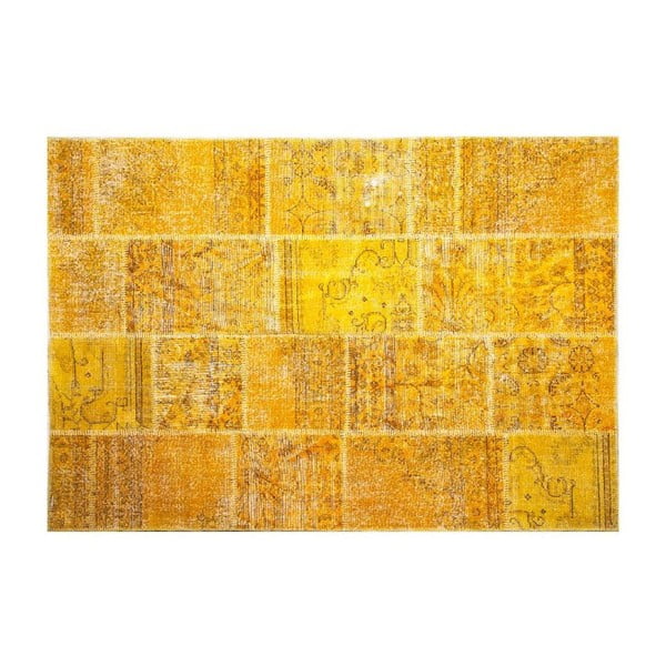 Vlněný koberec Allmode Yellow, 150x80 cm