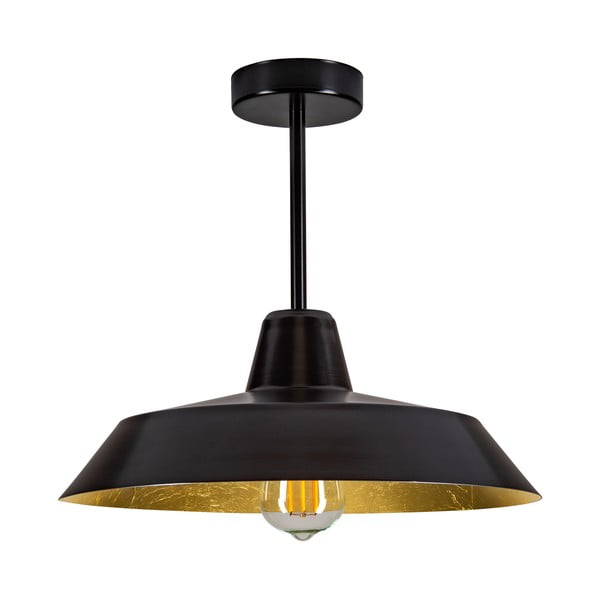 Таванна лампа в черно и златно Basic Cinco - Sotto Luce