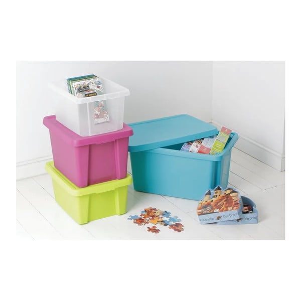 Синя кутия за съхранение с капак , 45 л Essentials - Curver-image-1