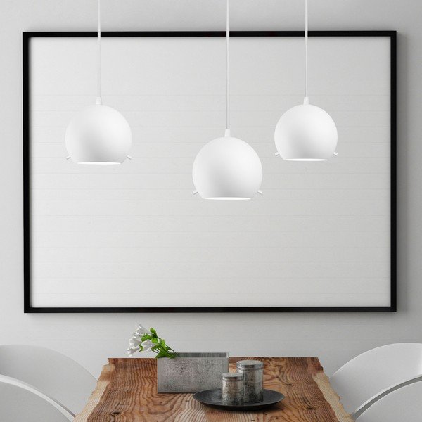 Bílé matné trojité závěsné svítidlo Sotto Luce Myoo-image-1