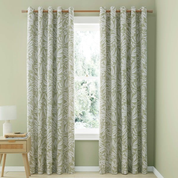 Зелени пердета в комплект от 2 бр. 168x229 cm Sorrel Leaves – Catherine Lansfield-image-2