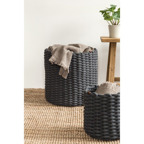 Текстилна кошница ø 40x40 cm Peach Skin Round XL – Bigso-image-1