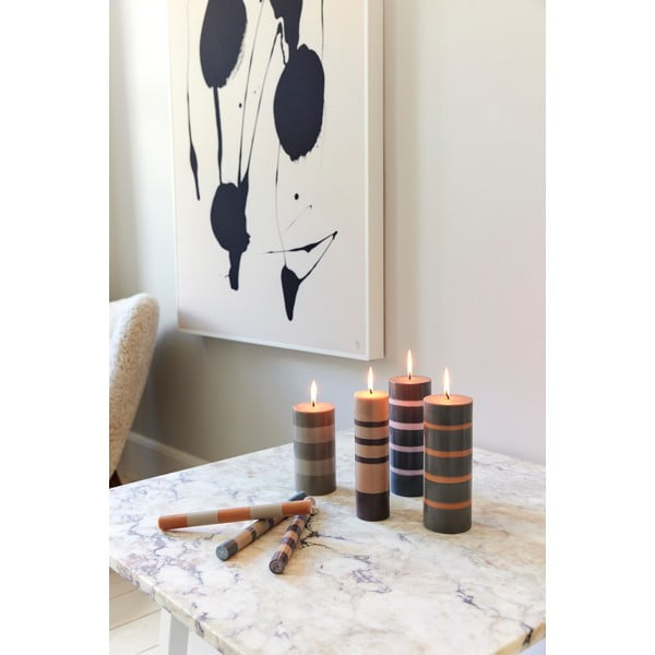 Синьо-сива свещ , време на горене 8 часа - Bahne & CO-image-2