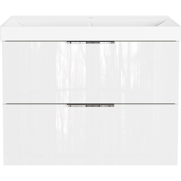 Бял гланцов стенен шкаф за мивка 81x65 cm Celano – Germania-image-3