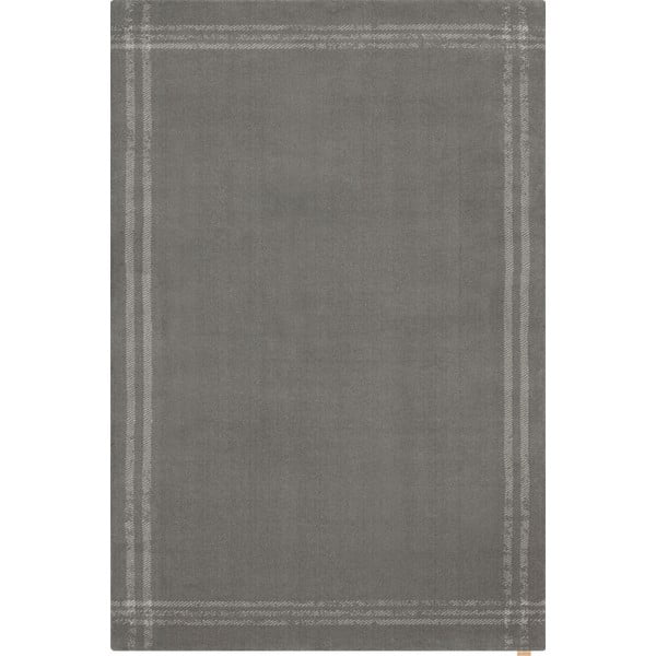 Антрацитен вълнен килим 133x190 cm Calisia M Grid Rim – Agnella
