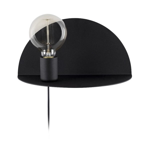 Черна стенна лампа с рафт Shelfie - Homemania Decor