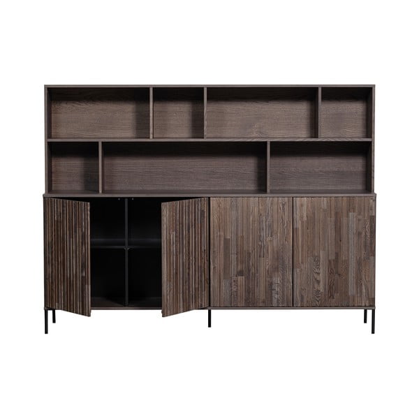 Кафява библиотека от декор от ясен 200x150x44 cm Gravure – WOOOD-image-2