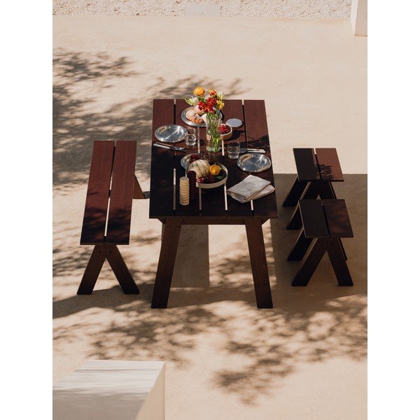 Градинска маса за хранене от масивен бор 77x140 cm Navo – noo.ma-image-2