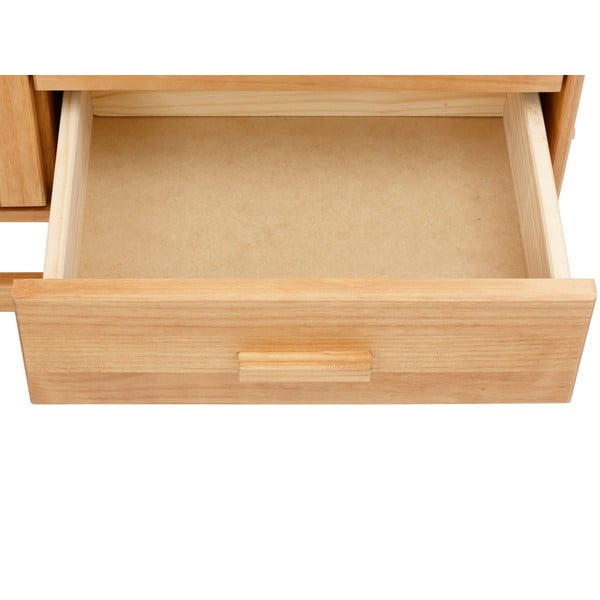 Скрин от борова дървесина с ратанови вратички , ширина 90 см Jolene - Støraa-image-4