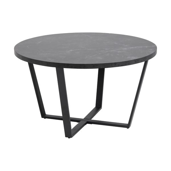 Черна кръгла маса за кафе ø 77 cm Amble - Actona