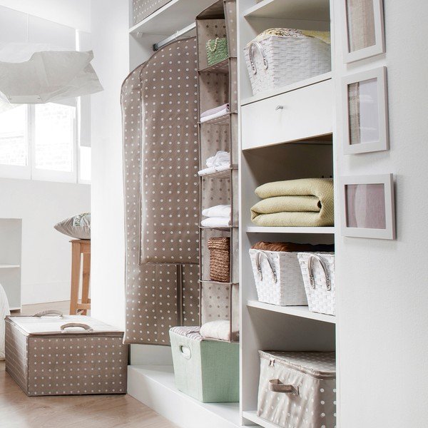 Бежова чанта за съхранение Dots, 50 x 70 cm Rivoli - Compactor-image-3