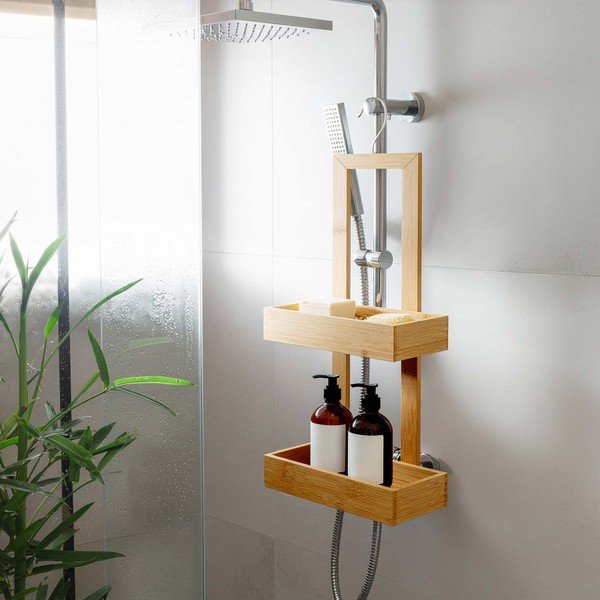 Висящ бамбуков рафт за баня в естествен цвят Hanoi – douceur d'intérieur-image-1