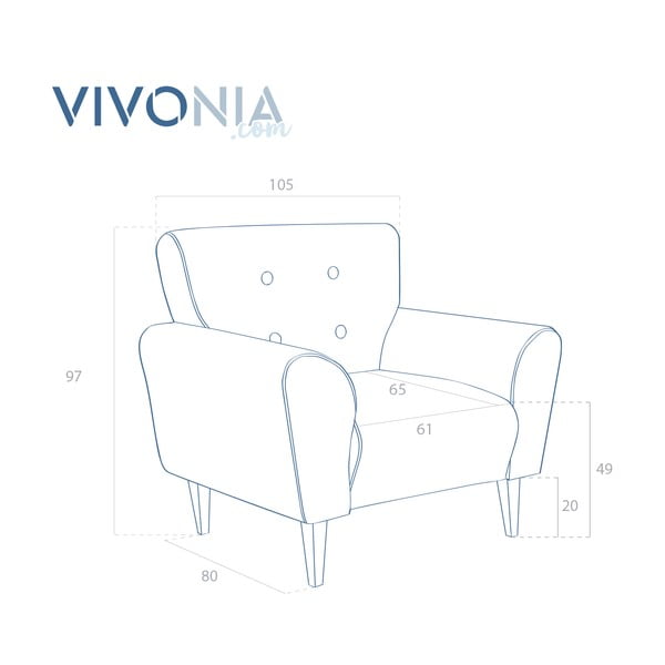 Hořčicové křeslo Vivonita -image-1