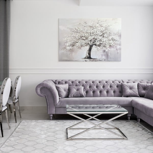 Картина с ръчно изрисувани елементи 70x100 cm White Tree – Styler-image-2