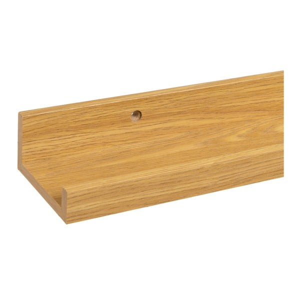 Рафт за картини от дъб в естествен цвят 100 cm – Casa Selección-image-2