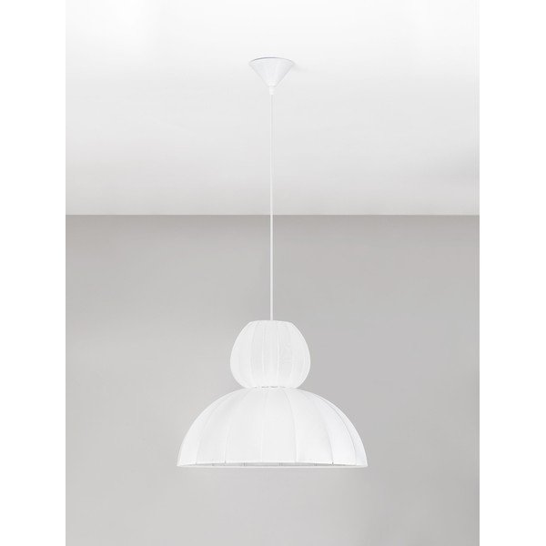 Текстилно висящо осветително тяло в матово бял цвят ø 50 cm Delina – Nova Luce-image-3