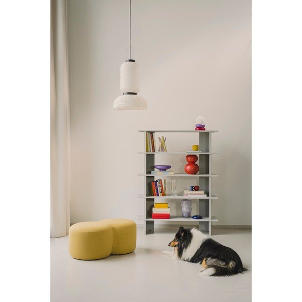 Светлосива метална библиотека 120x156x37 cm Hes – noo.ma-image-1