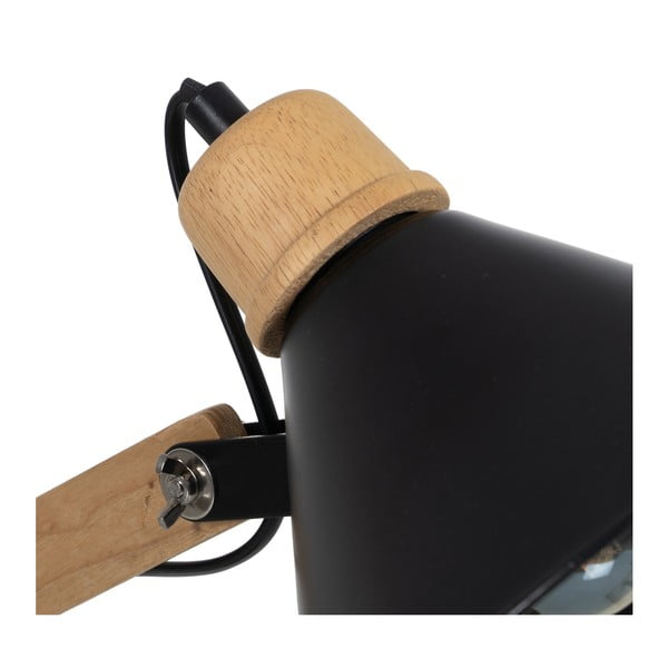 Черно-естествена настолна лампа с метален абажур (височина 55 cm) – Ixia-image-3