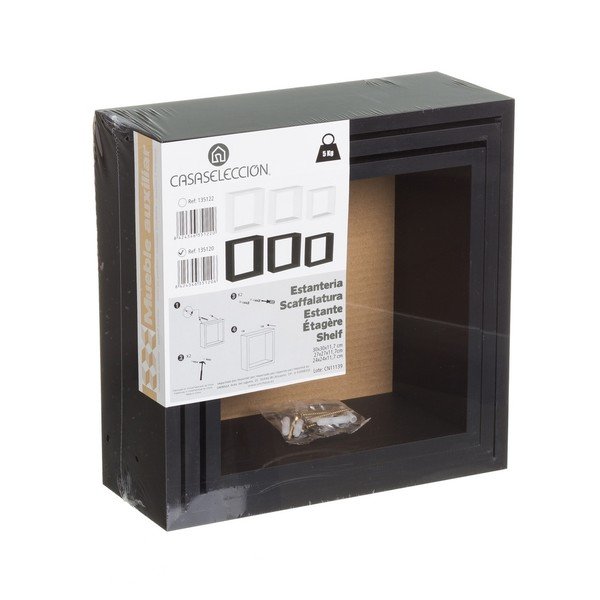 Черни рафтове в комплект от 3 броя - Casa Selección-image-3