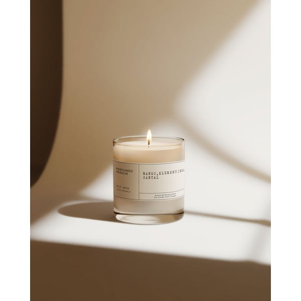 Ароматна свещ от соев восък време на горене 40 час #67 Mango, Clementine, Sandalwood – Perfumed Prague-image-4