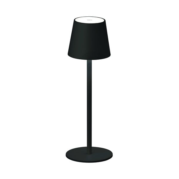 Черна настолна лампа с LED димиране, сензор за движение и метален абажур (височина 38 cm) Tropea - Fischer & Honsel