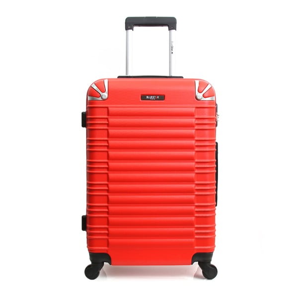 Červený cestovní kufr na kolečkách Bluestar Lima, 60 l