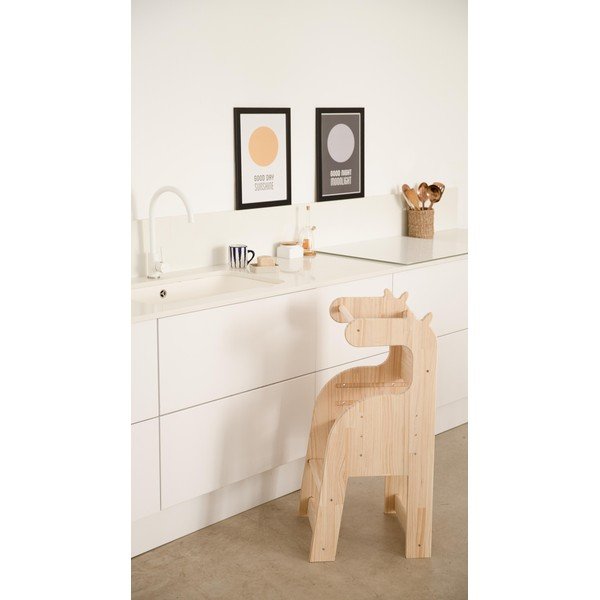 Детски стол, изработен от масивен бор Giraffe - Little Nice Things-image-1