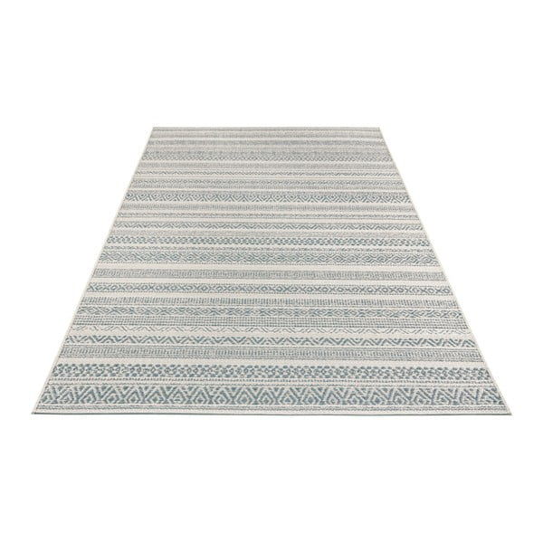 Светлокремав и син килим на открито Bloom Torcy, 80 x 150 cm - Elle Decoration-image-2