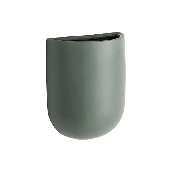 Матовозелена керамична саксия за стена Oval - PT LIVING-image-1