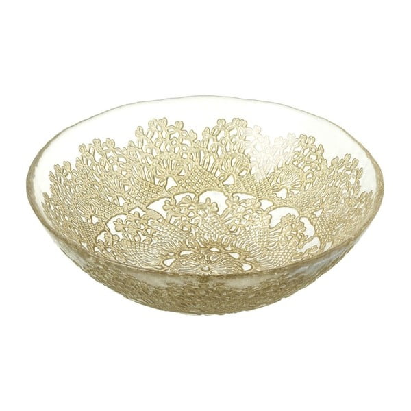 Стъклена купа със златни детайли Дойли, Ø 18 cm - Parlane