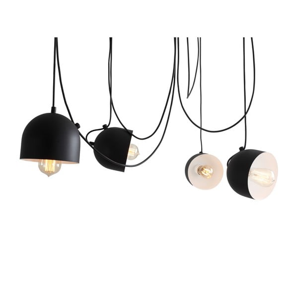 Черна висяща лампа за 4 крушки Popo - CustomForm
