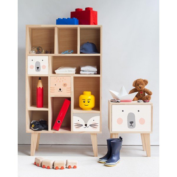 Детско нощно шкафче от борова дървесина Polar Bear - The Wild Hug-image-2