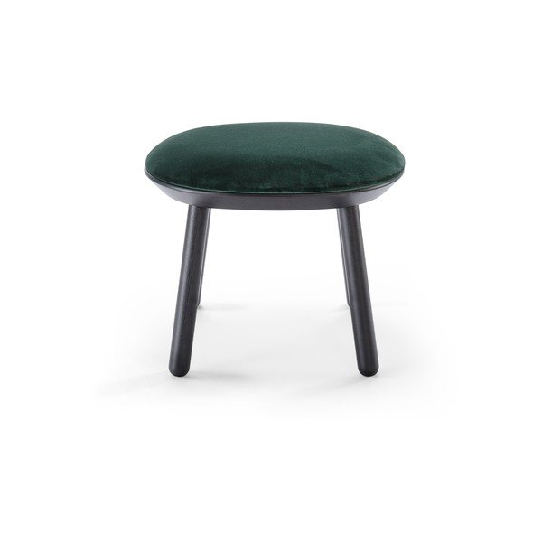 Табуретка за крака от зелено и черно кадифе Naïve - EMKO-image-2